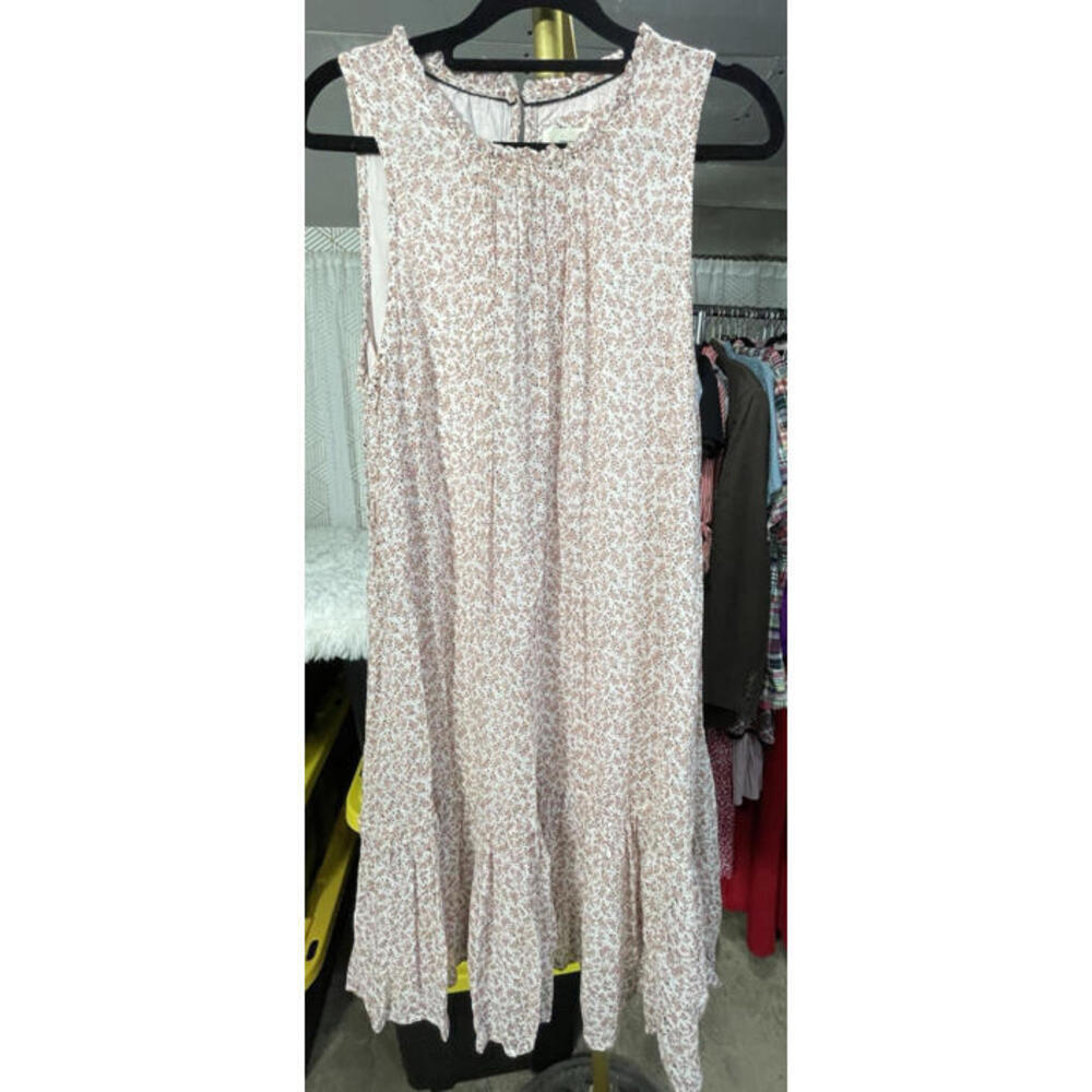 Anthropologie Natalie Flounce Ditsy Floral Sleeveless Shift Dress S Boho Casual